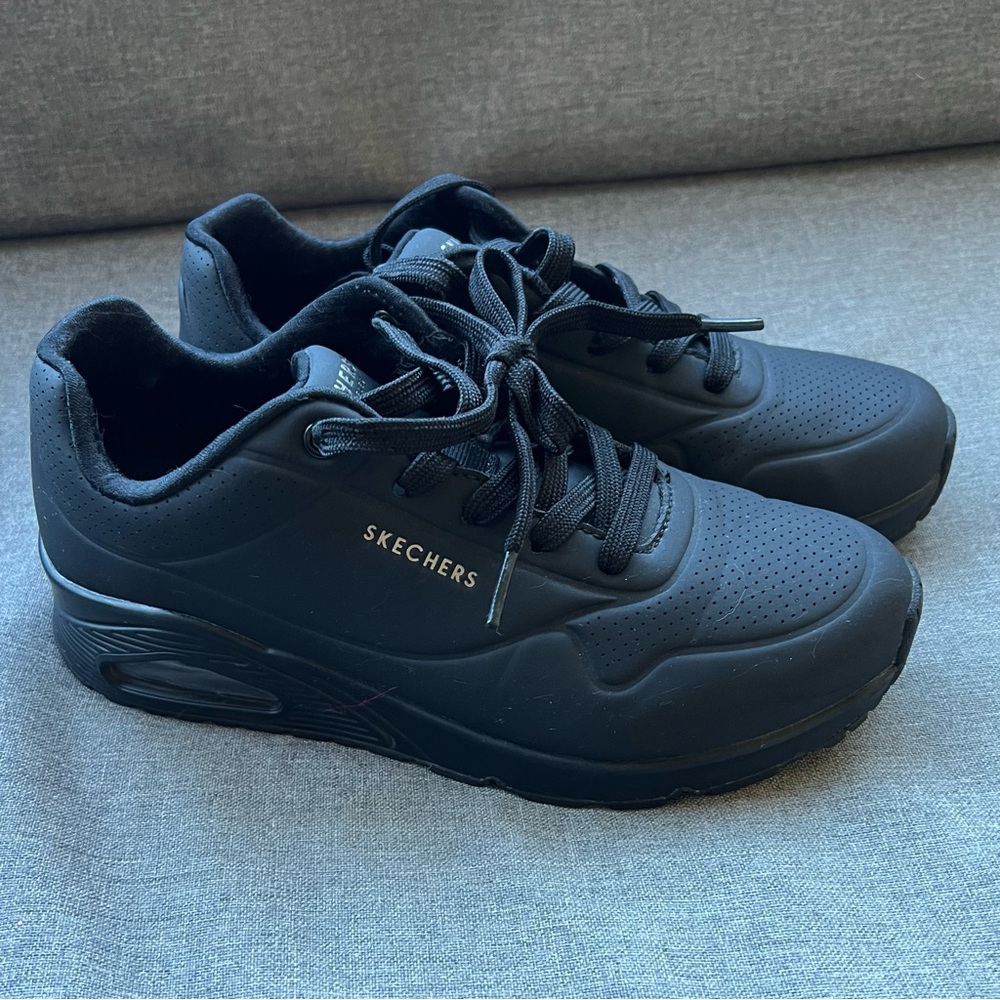 Skechers Uno Black Sneakers 6.5w - Picture 2 of 8